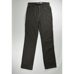 Carhartt Rugged Flex Canvas Work Pants Olive Fleece Lined Relaxed Fit 31x34